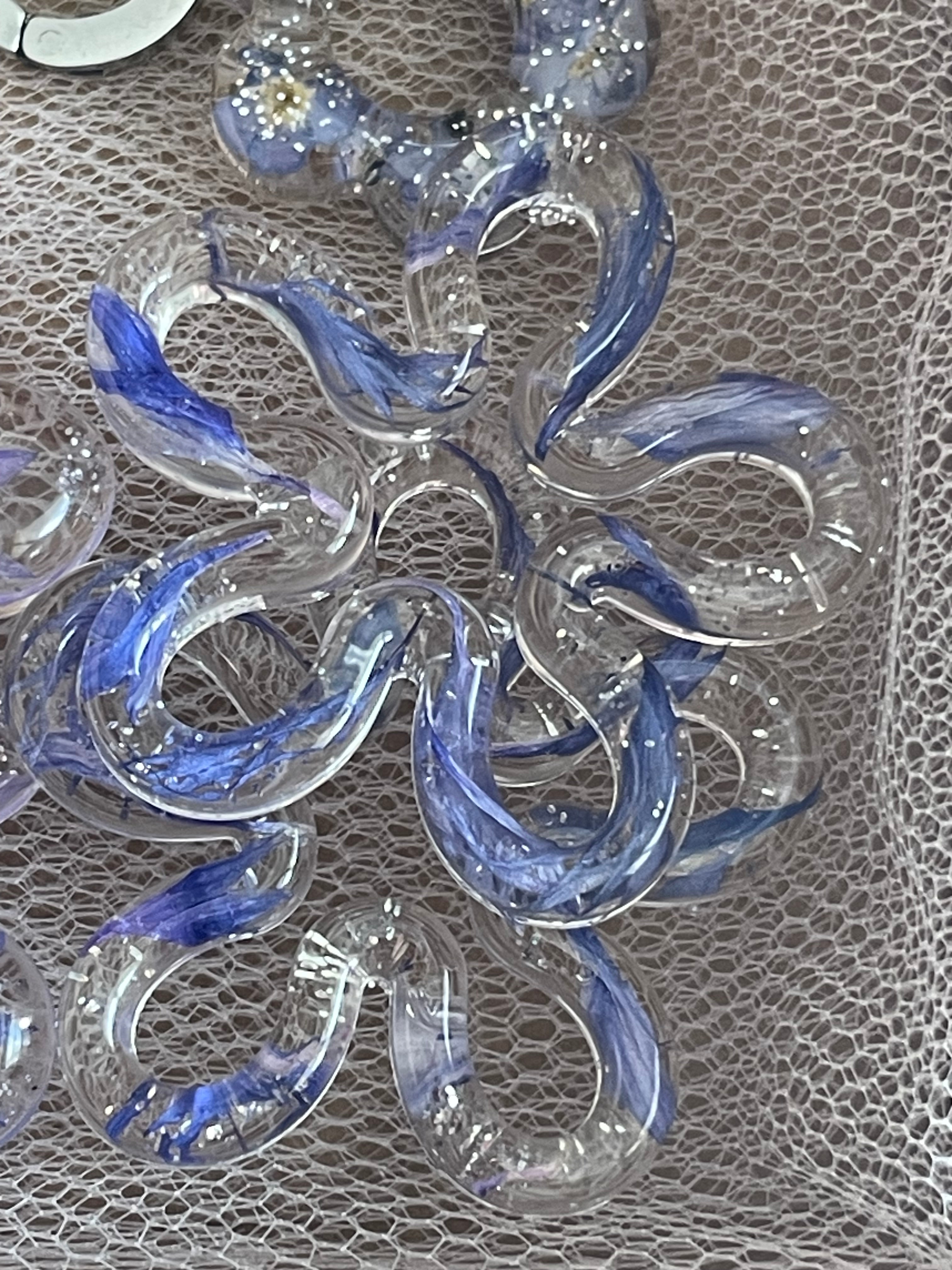 Box bleue pampilles - Aux fleurs de Chloé Box bleue pampilles Boucles d’oreilles Boucles d’oreilles
