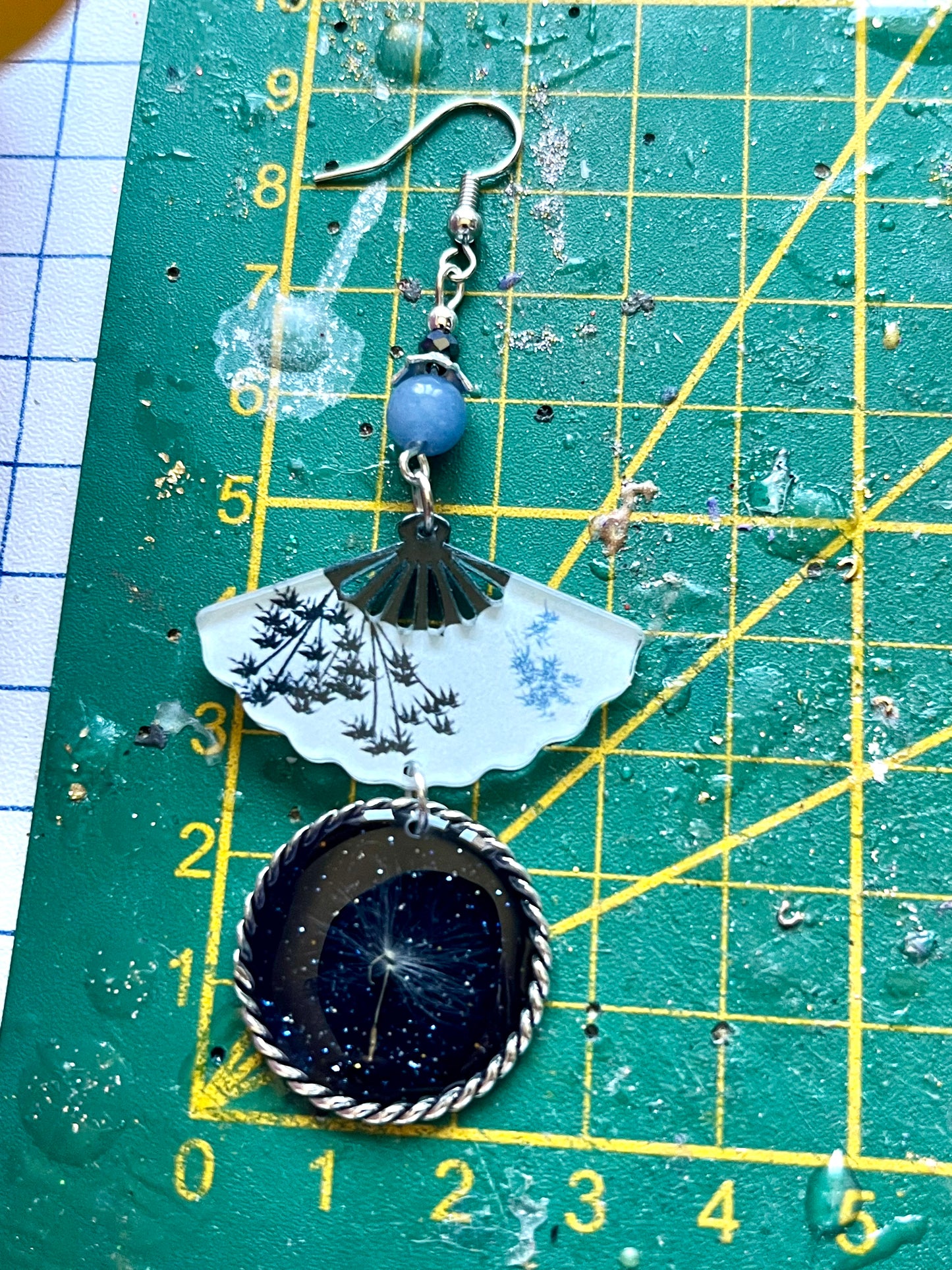 Boucles d’oreilles « Éventail Céleste »