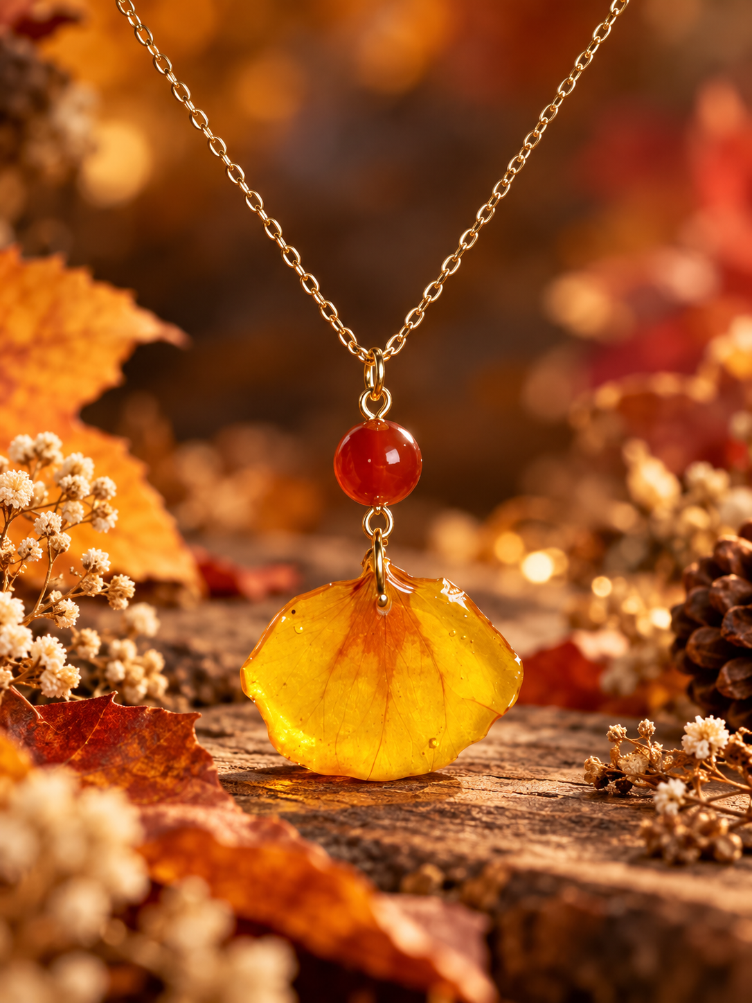 Collier pétale de Capucine
