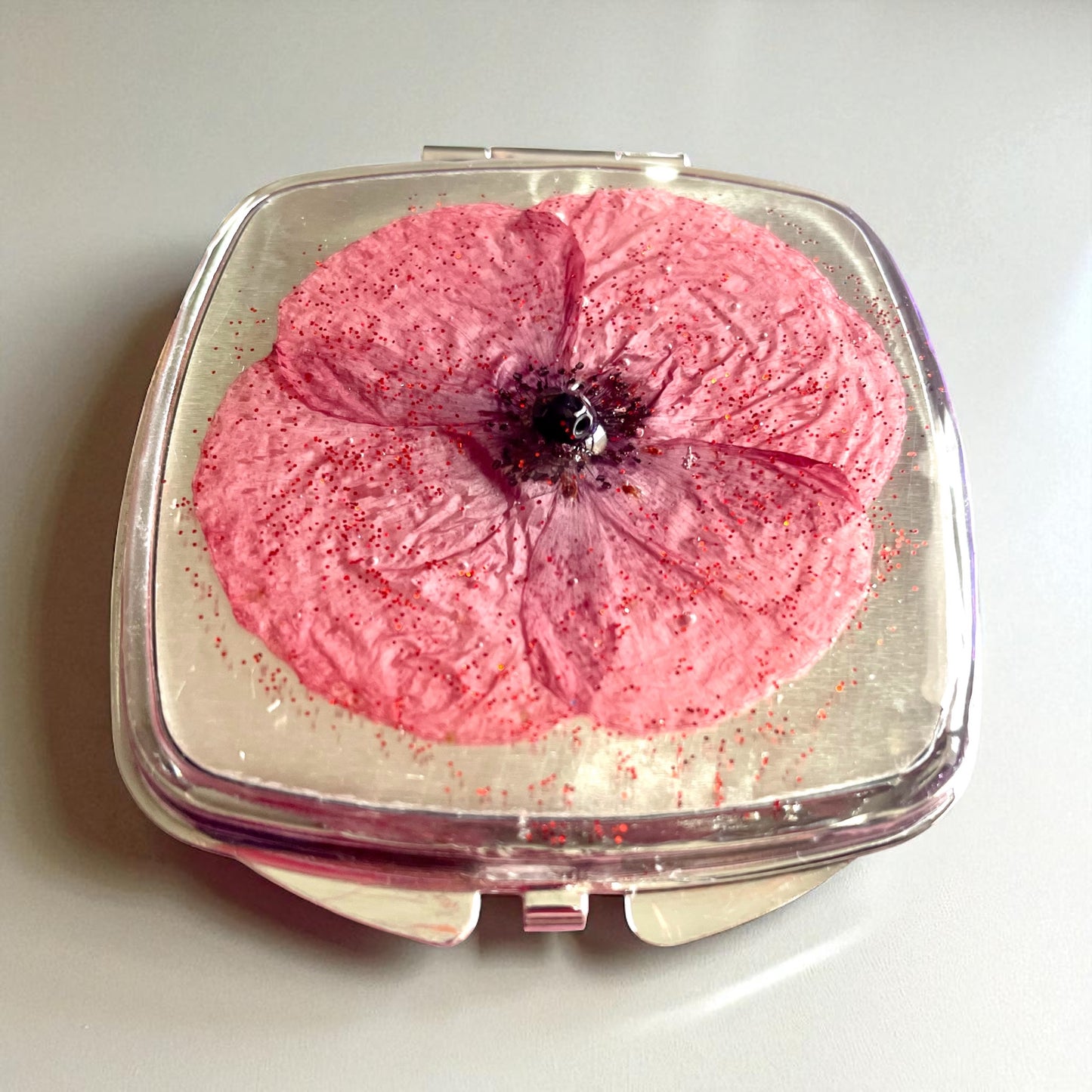 Miroir portable double face Coquelicot