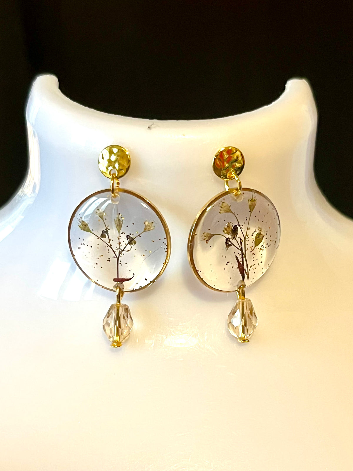 Boucles d’oreilles Jardin Étoilé – Fleurs naturelles d’Heuchère