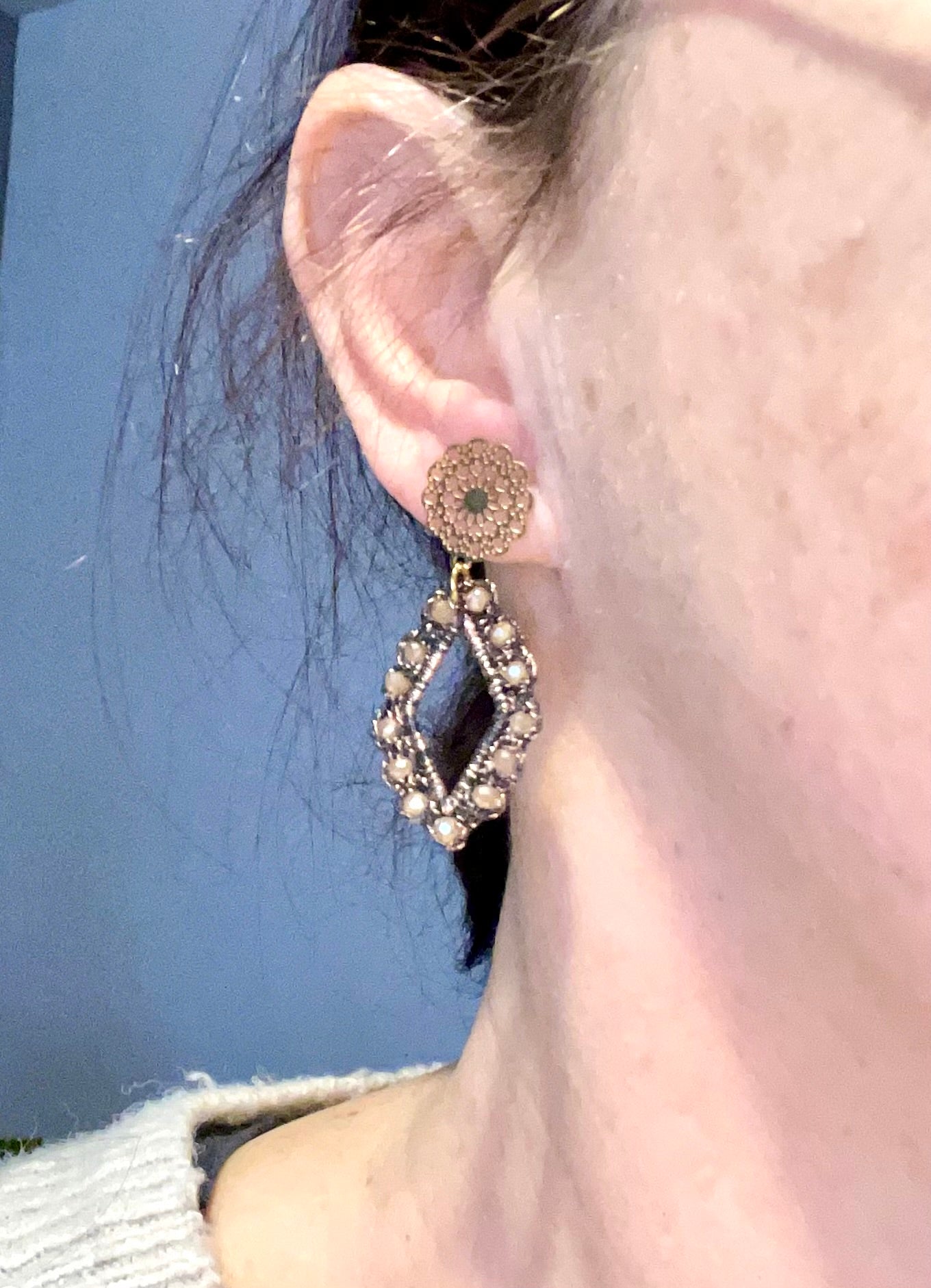 Boucles d’oreilles perles de verre Baroque - Aux fleurs de Chloé Boucles d’oreilles perles de verre Baroque Boucles d’oreilles Boucles d’oreilles