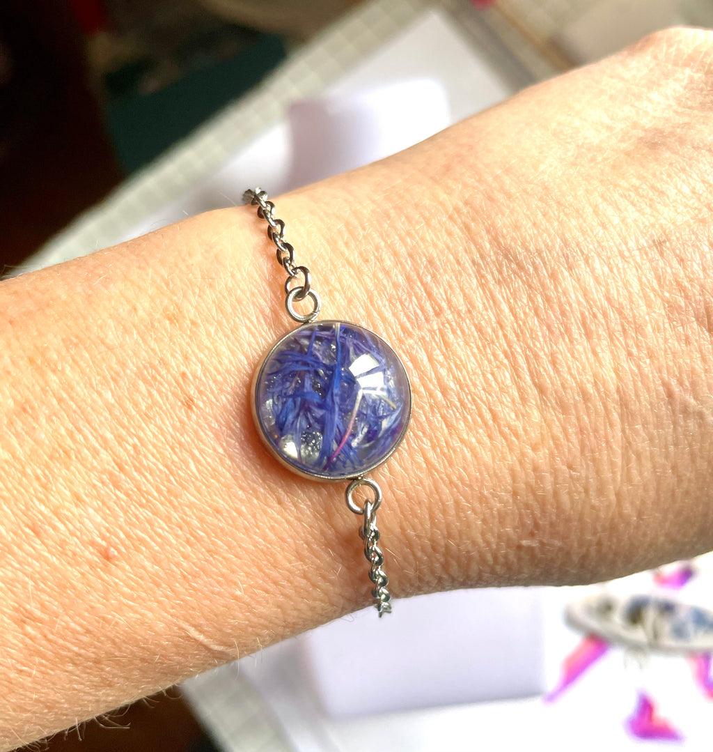 Bracelet pétales de Bleuet - Aux fleurs de Chloé Bracelet pétales de Bleuet Bracelet Bracelet
