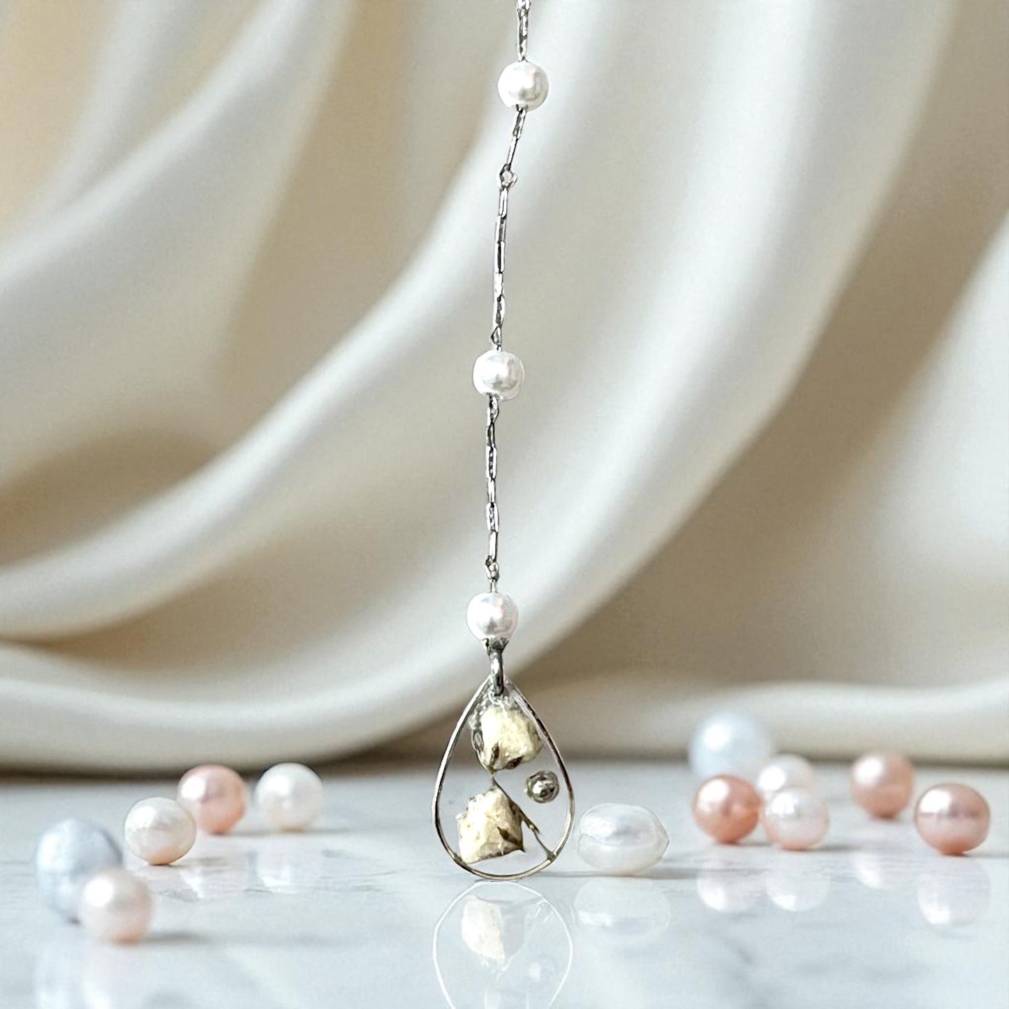 Parure bijoux Gypsophile blanc