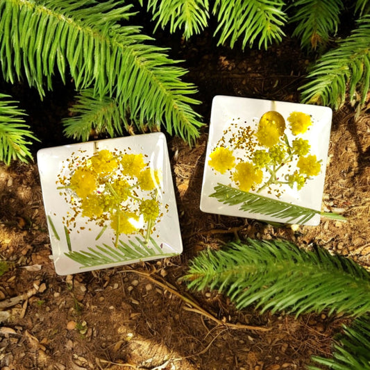 Puces carrées Mimosa