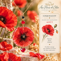 Collier fleur Naturelle - Éclat de Coquelicot
