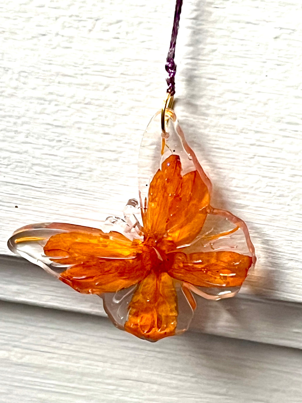 Driftwood and natural flower hanging decoration