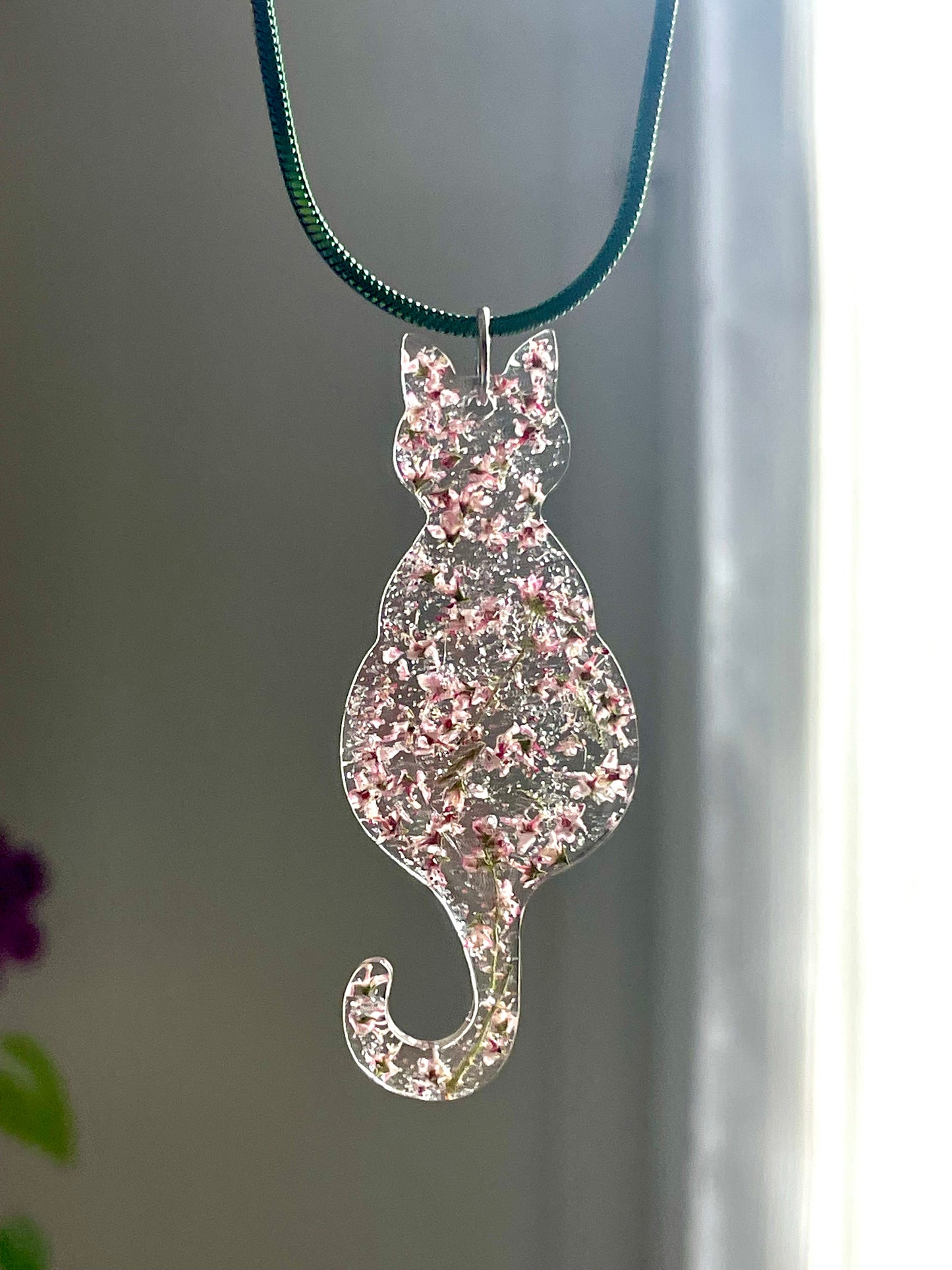 Collier Chat fleurs de Tamaris