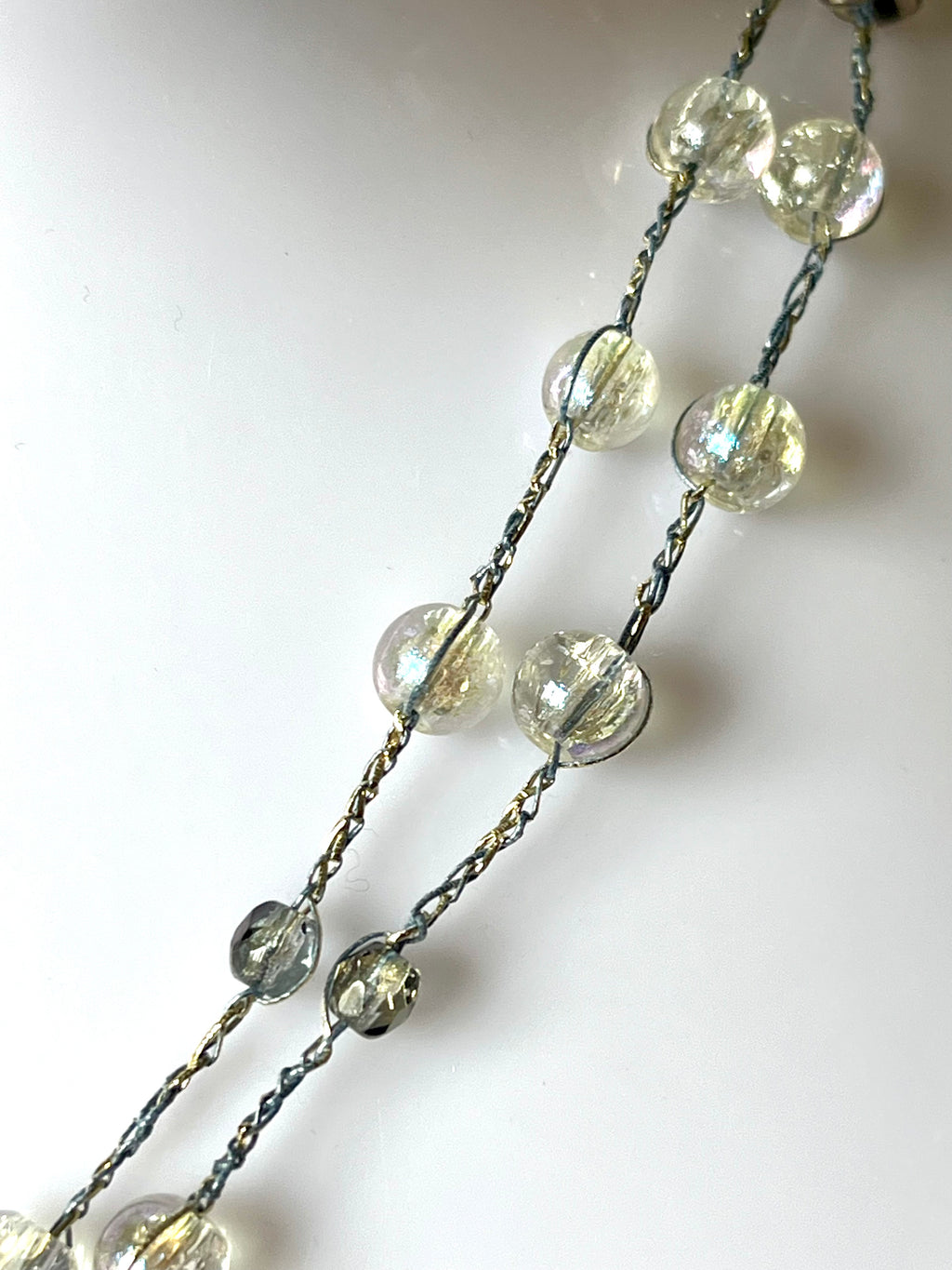 🌸 Collier Fleur de Lin & Perles au Crochet- “Un fragment de nature à porter sur soi”