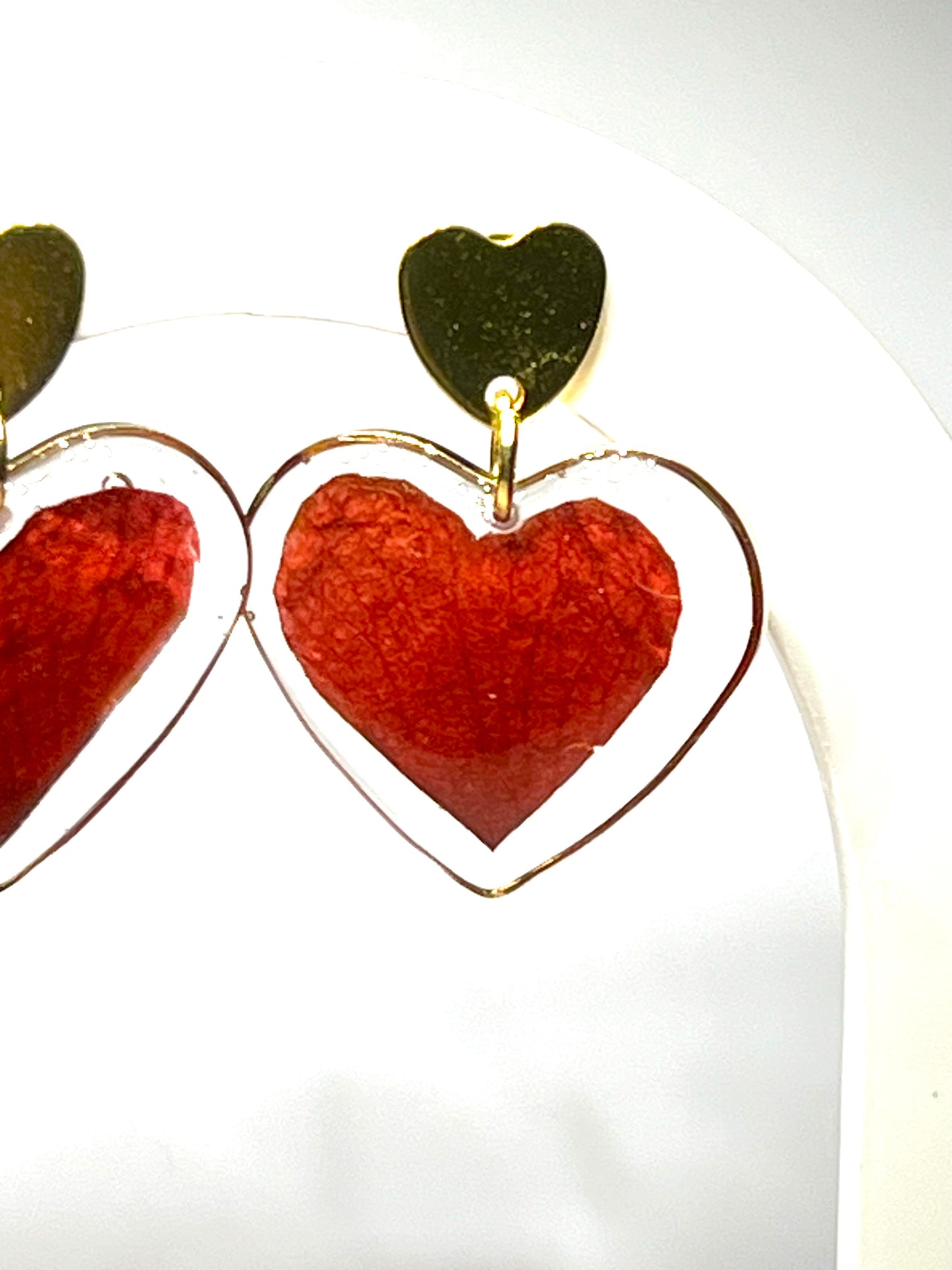 Boucles d’oreilles cœurs de Camélia