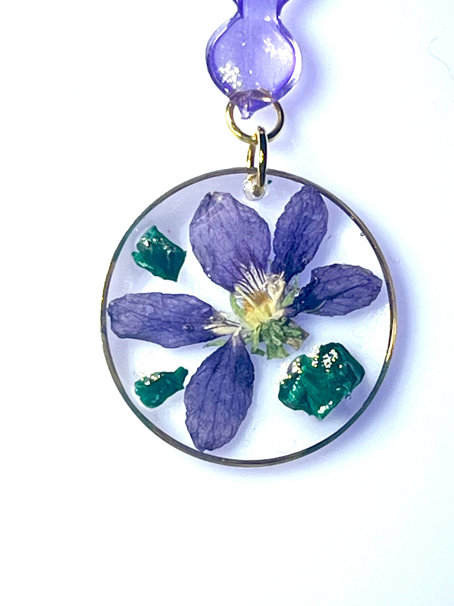 Collier malachite & violette