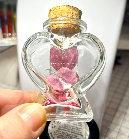 Fiole  pendentif fleur de Cœur de Marie