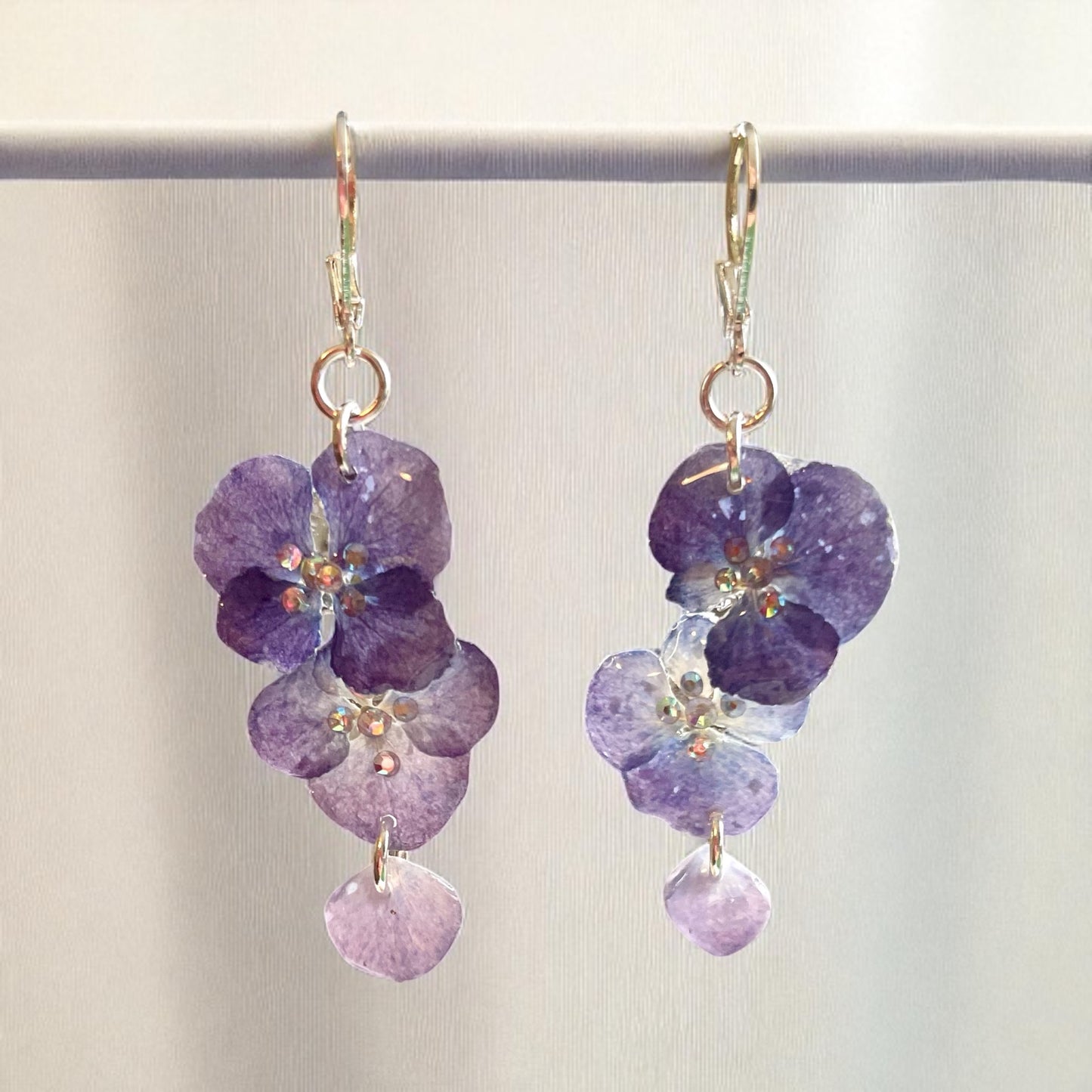 Boucles d’oreilles Hortensia Bleu Fantasia