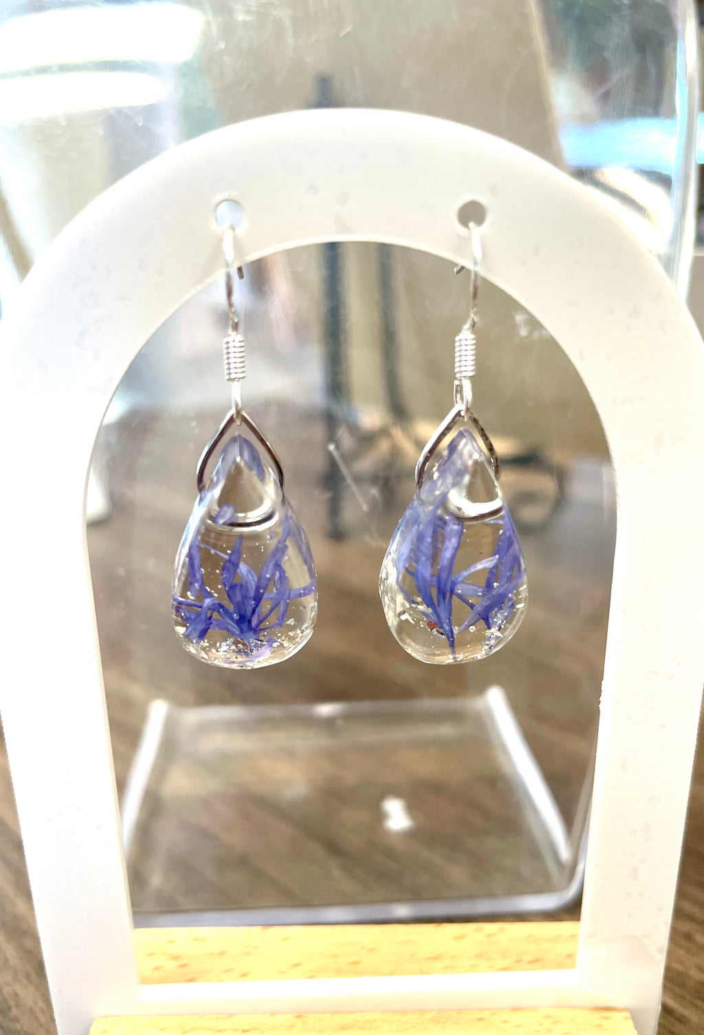 Boucles d’oreilles gouttes de Bleuet - Aux fleurs de Chloé Boucles d’oreilles gouttes de Bleuet Boucles d’oreilles Boucles d’oreilles