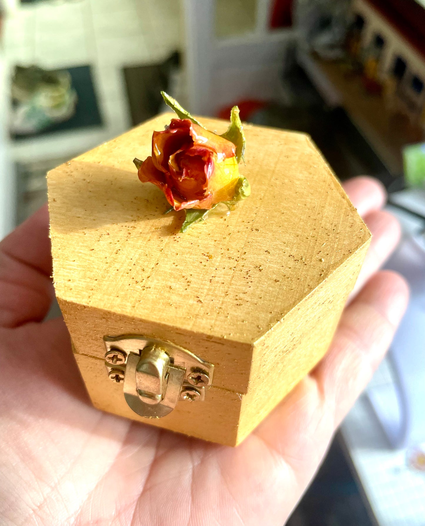 Boîte à bijoux Bouton de Rose