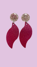 Boucles d’oreilles Fleurs Tamaris & cuir pailleté - Aux fleurs de Chloé Boucles d’oreilles Fleurs Tamaris & cuir pailleté Boucles d’oreilles Boucles d’oreilles