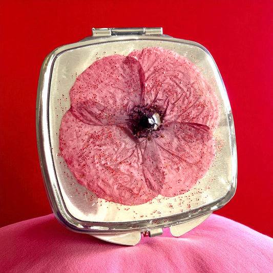 Miroir portable double face Coquelicot