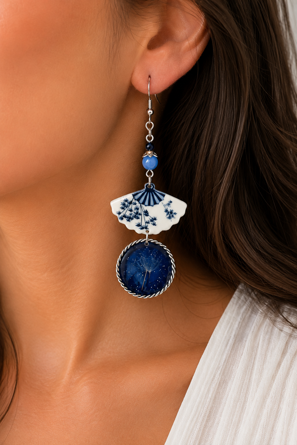 Boucles d’oreilles « Éventail Céleste »