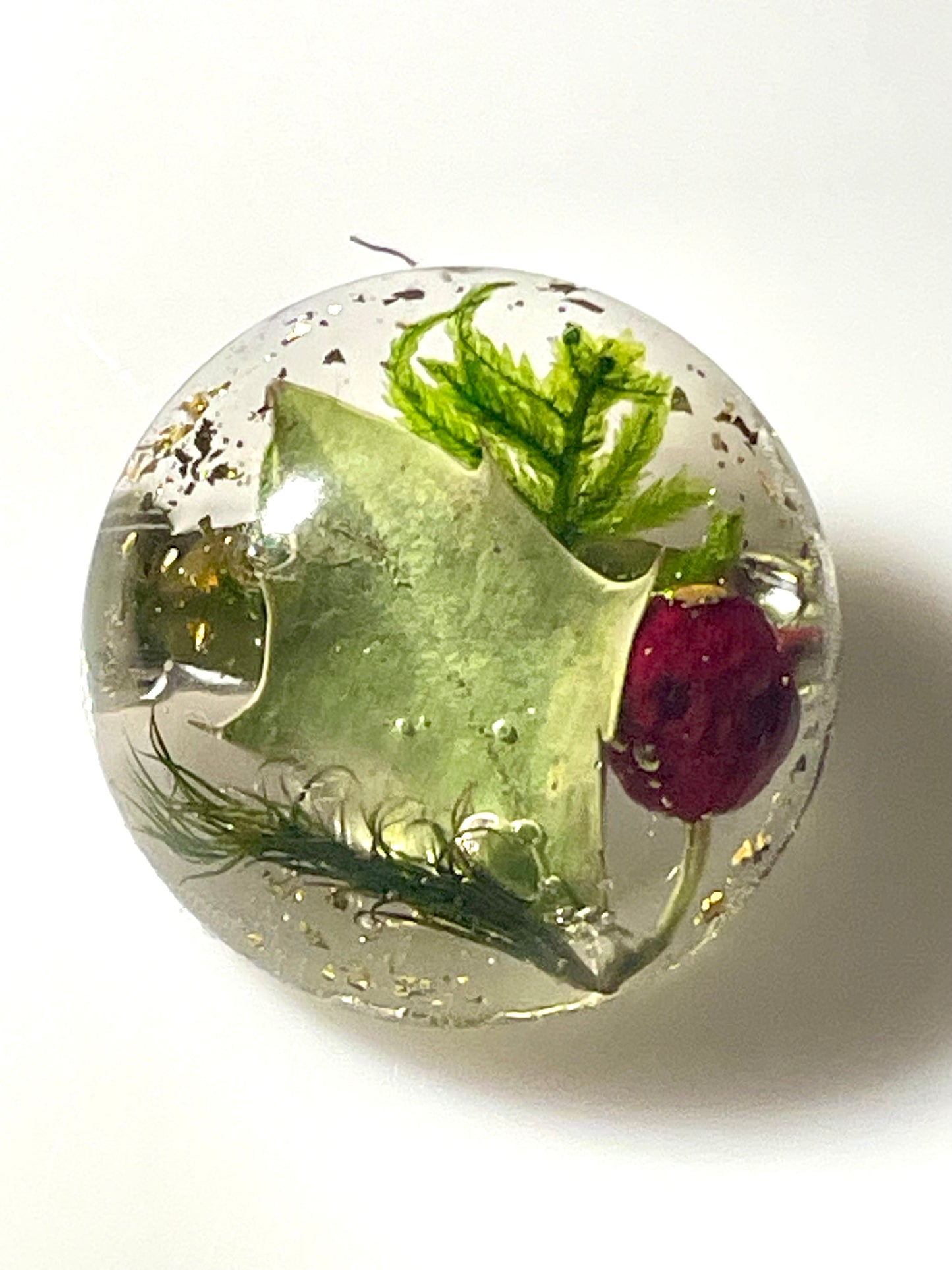 Broche Noël feuille de Houx