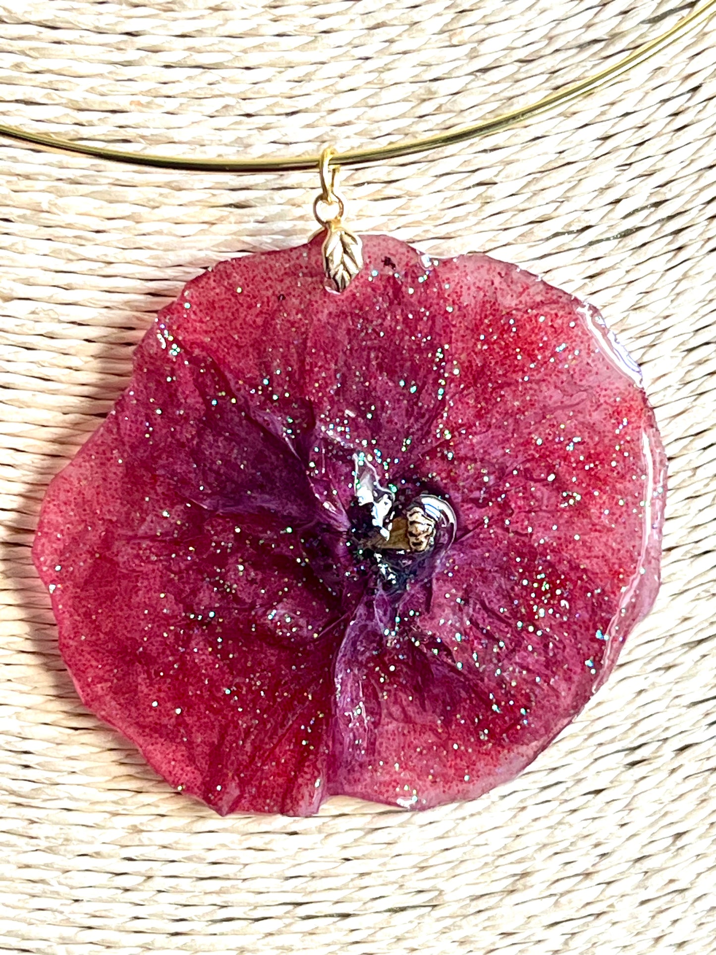 Collier Floral Coquelicot éternel