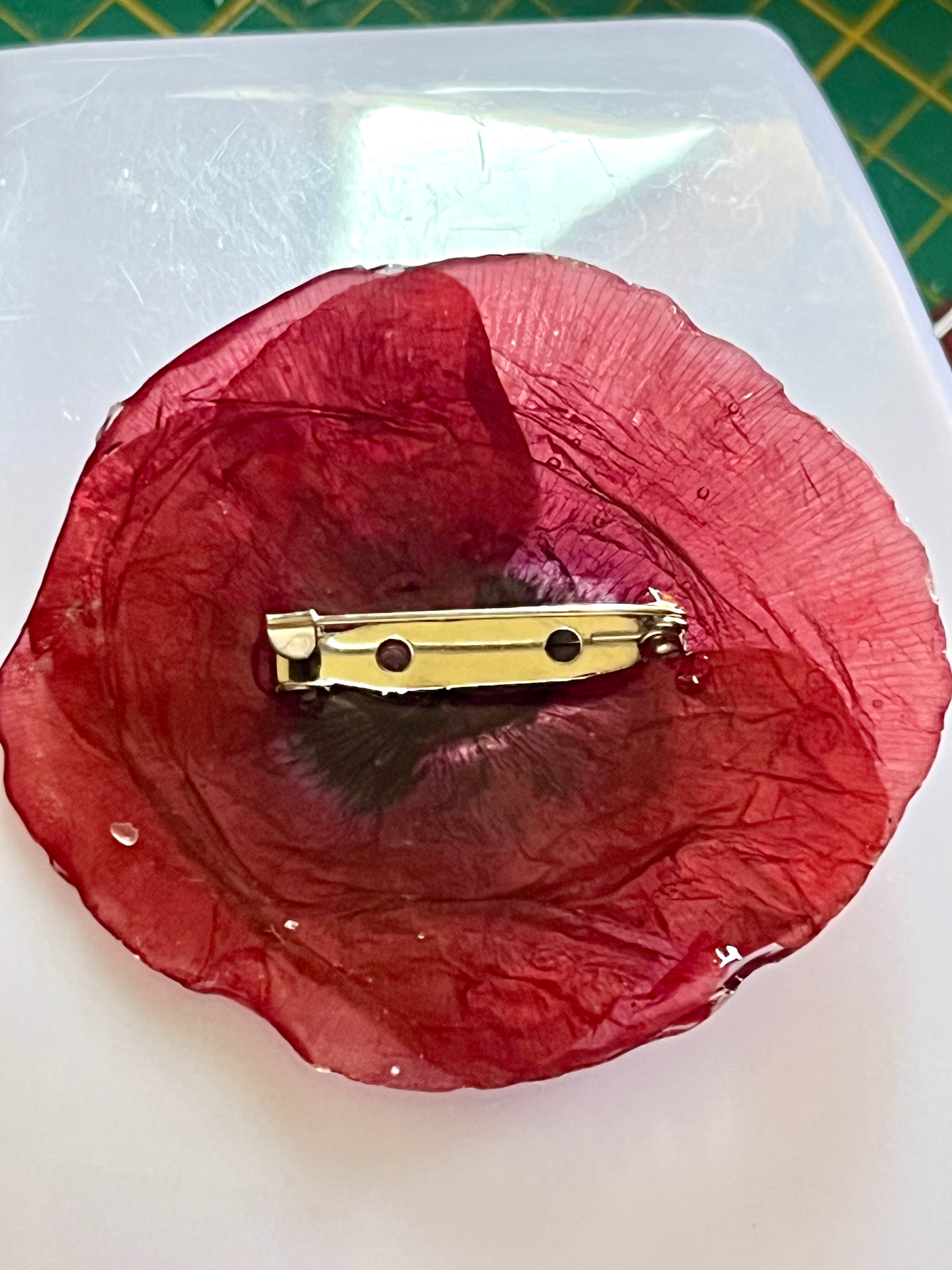 Broche Coquelicot Naturel