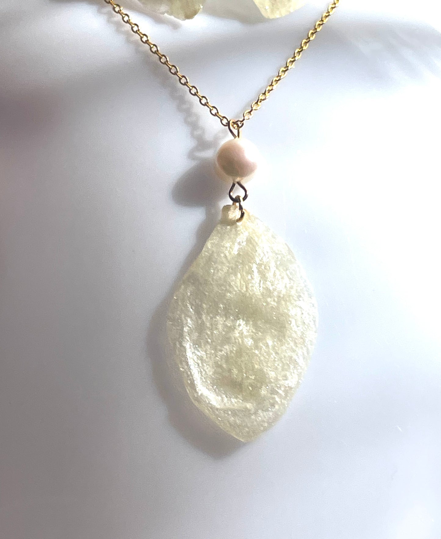 Parure bijoux pétales Orchidée blanche