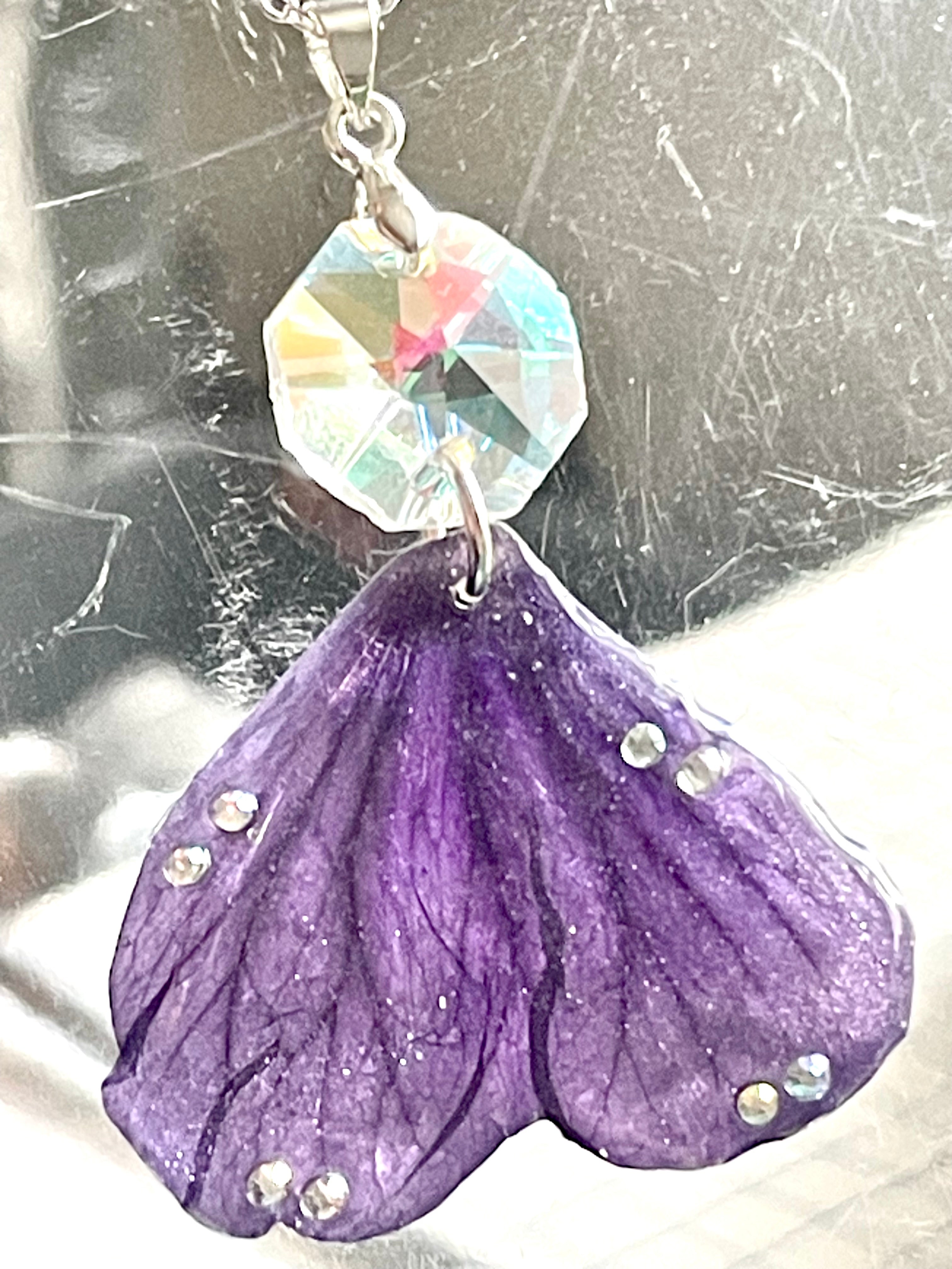 Collier pétale de Mauve Fantasia - Aux fleurs de Chloé Collier pétale de Mauve Fantasia Collier Collier