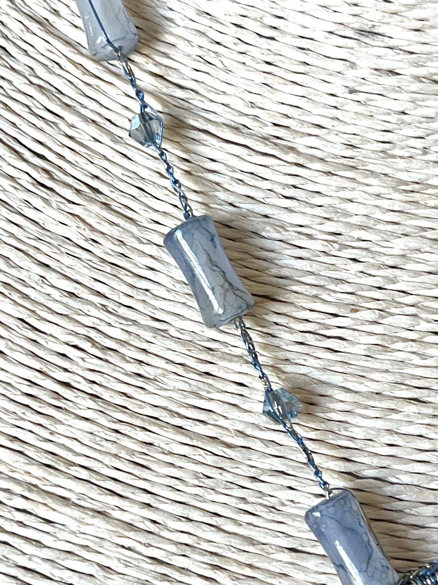 Collier Pendentif Pensée Bleue – Fleur Naturelle Pressée