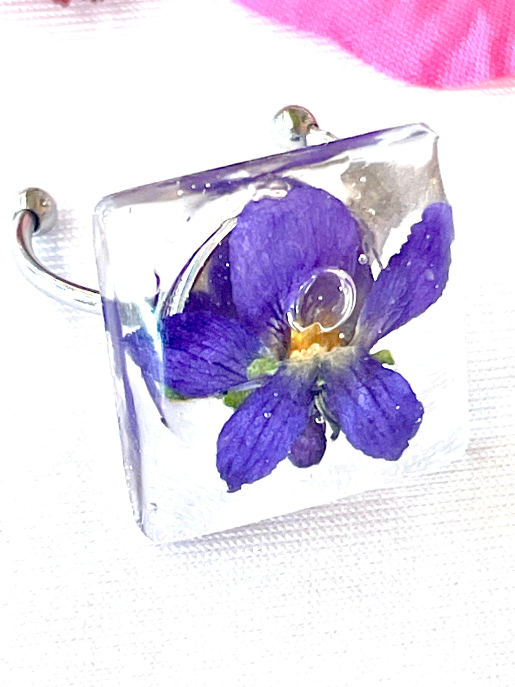 Bague fleur de Violette - Aux fleurs de Chloé Bague fleur de Violette Bague Bague