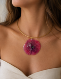 Collier Floral Coquelicot éternel