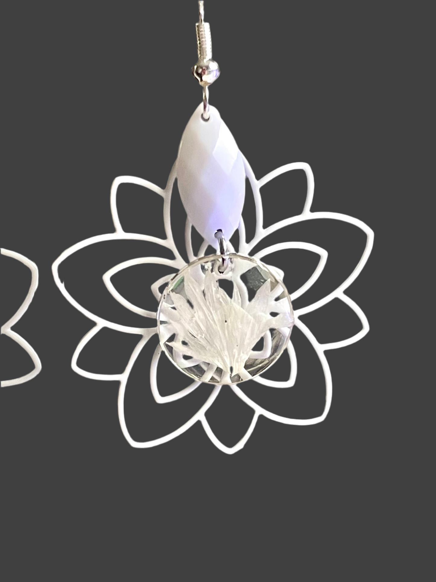 Boucles d’oreilles pétales de centaurée