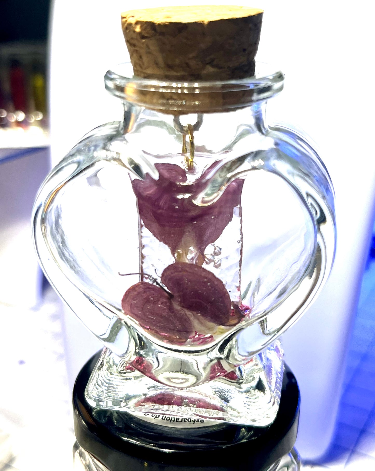 Fiole  pendentif fleur de Cœur de Marie