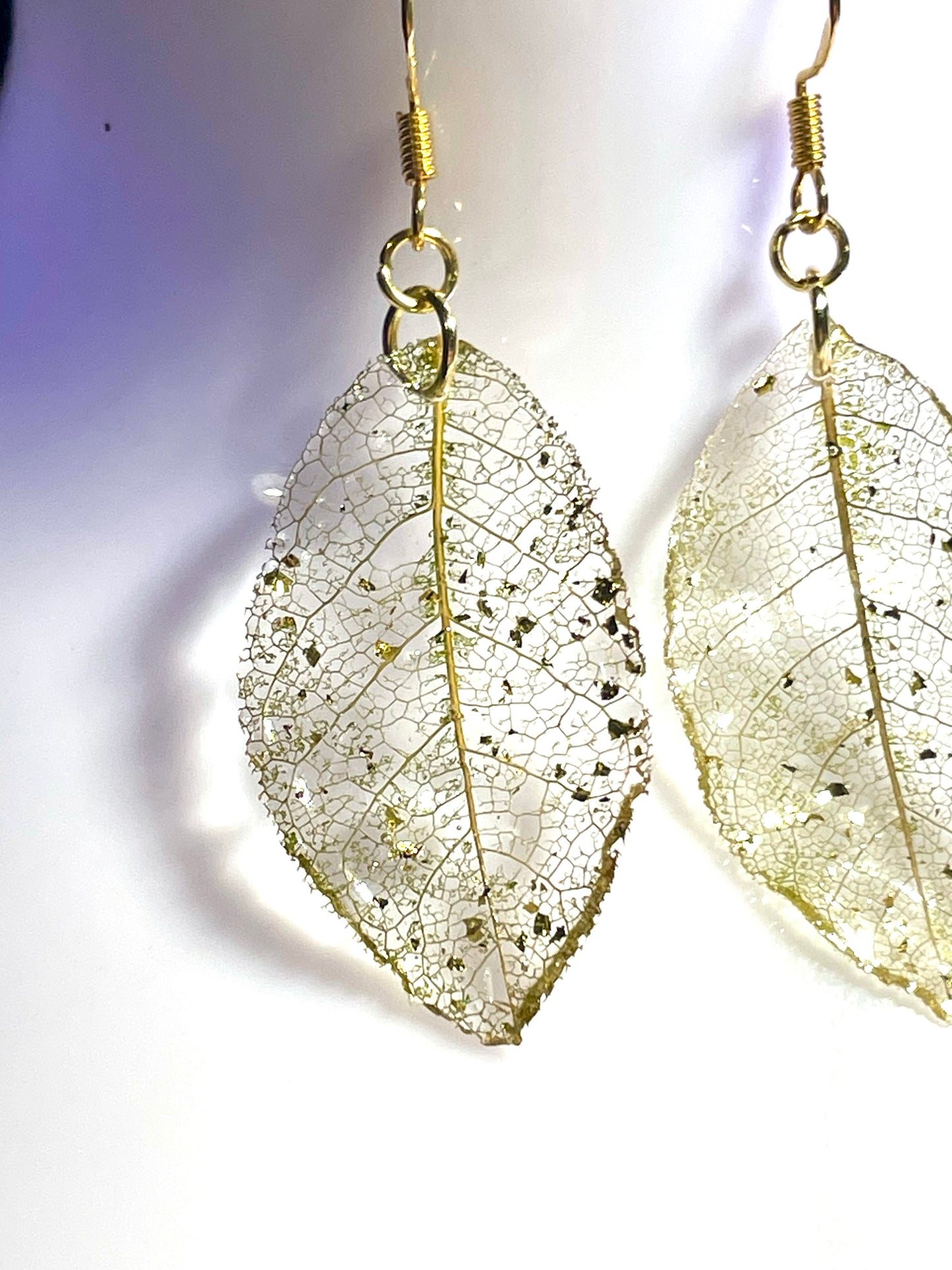 Boucles d’oreilles dentelle végétale de Magnolia