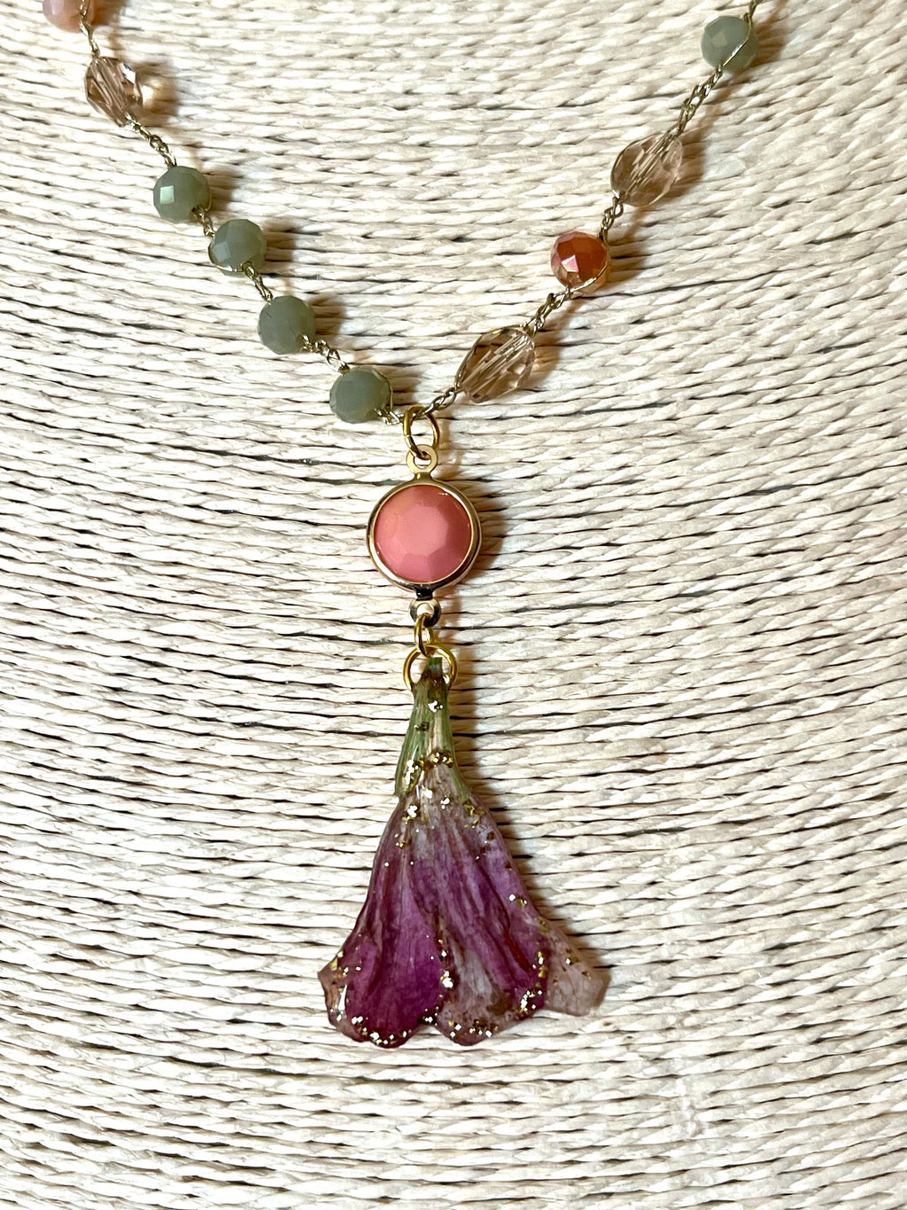 Weigela flower necklace