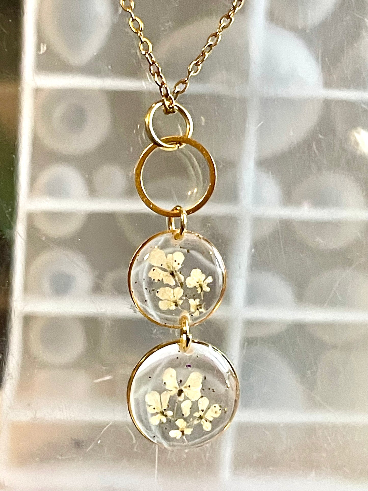 Parure bijoux Fleurs de carotte sauvage