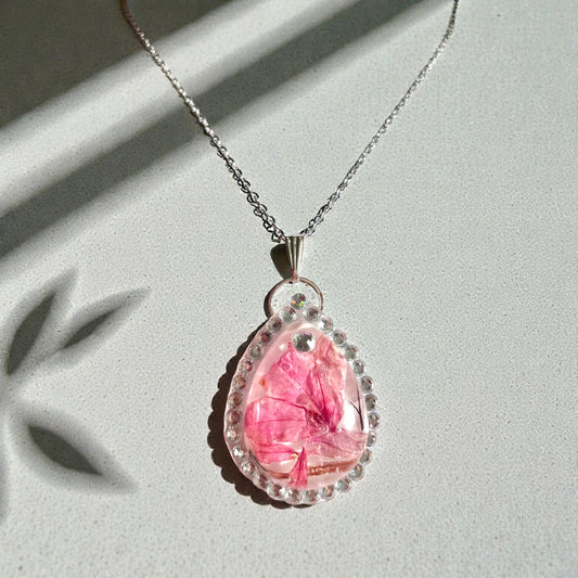 Collier larme Lobelia & strass