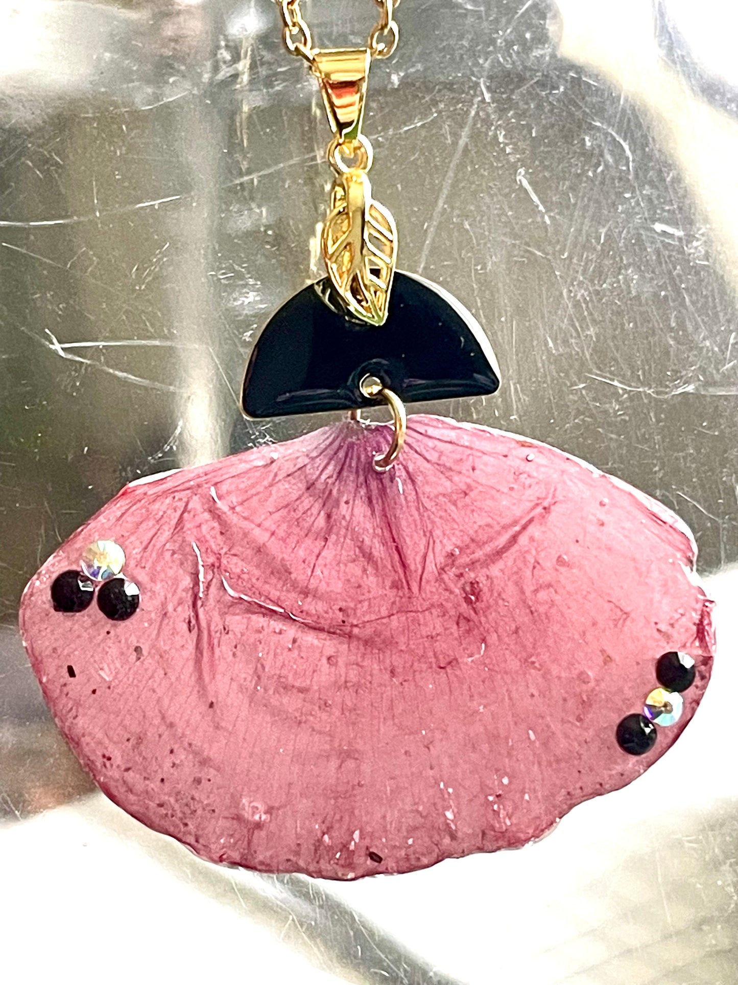 Collier Pétale de Coquelicot Fantasia