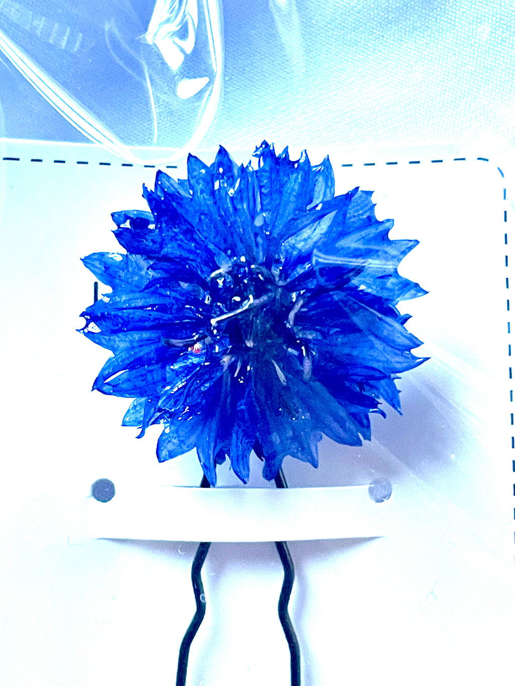 Petite épingle à chignon Bleuet - Aux fleurs de Chloé Petite épingle à chignon Bleuet Epingle à cheveux Epingle à cheveux