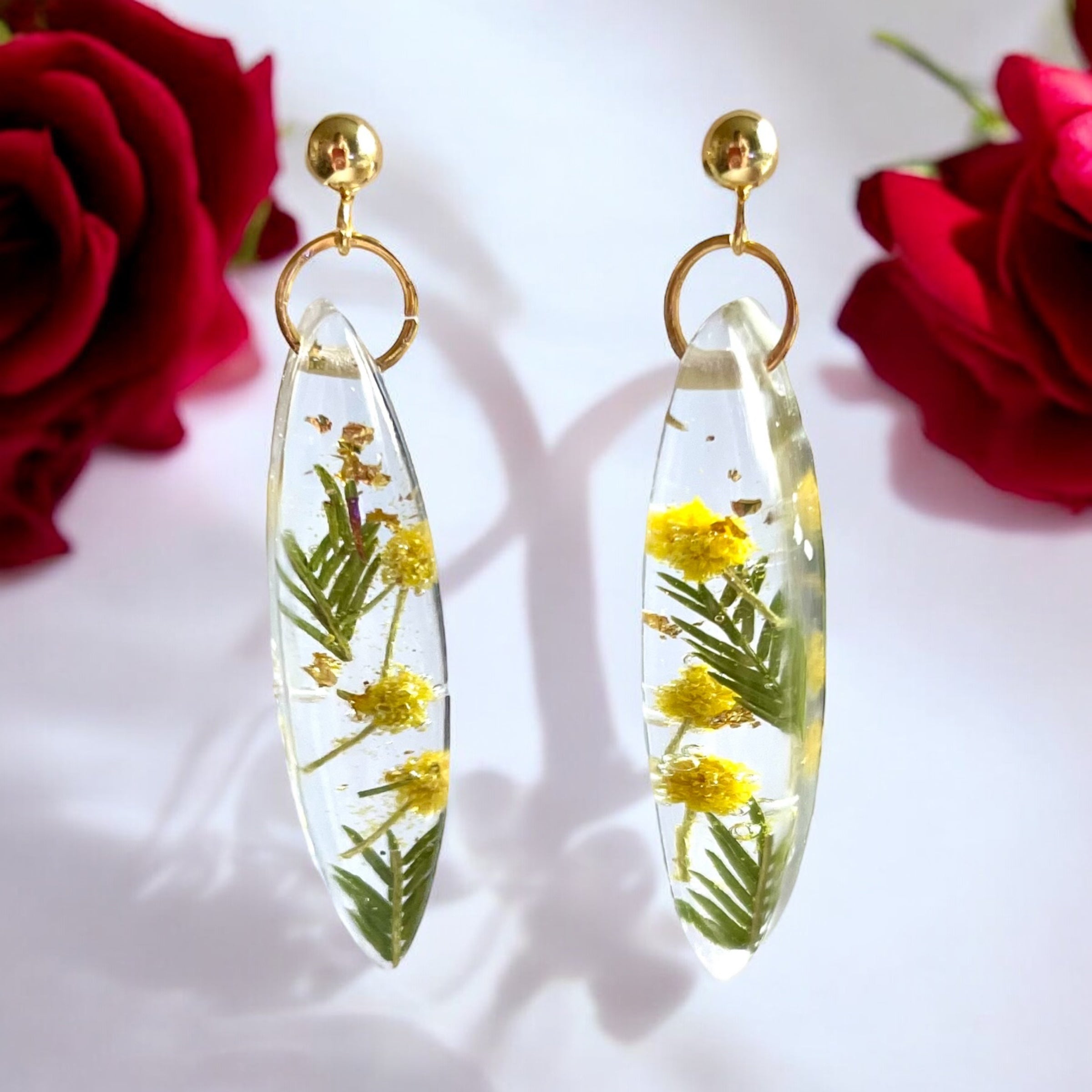 Boucles d’oreilles Mimosa clous - Aux fleurs de Chloé Boucles d’oreilles Mimosa clous Boucles d’oreilles Boucles d’oreilles