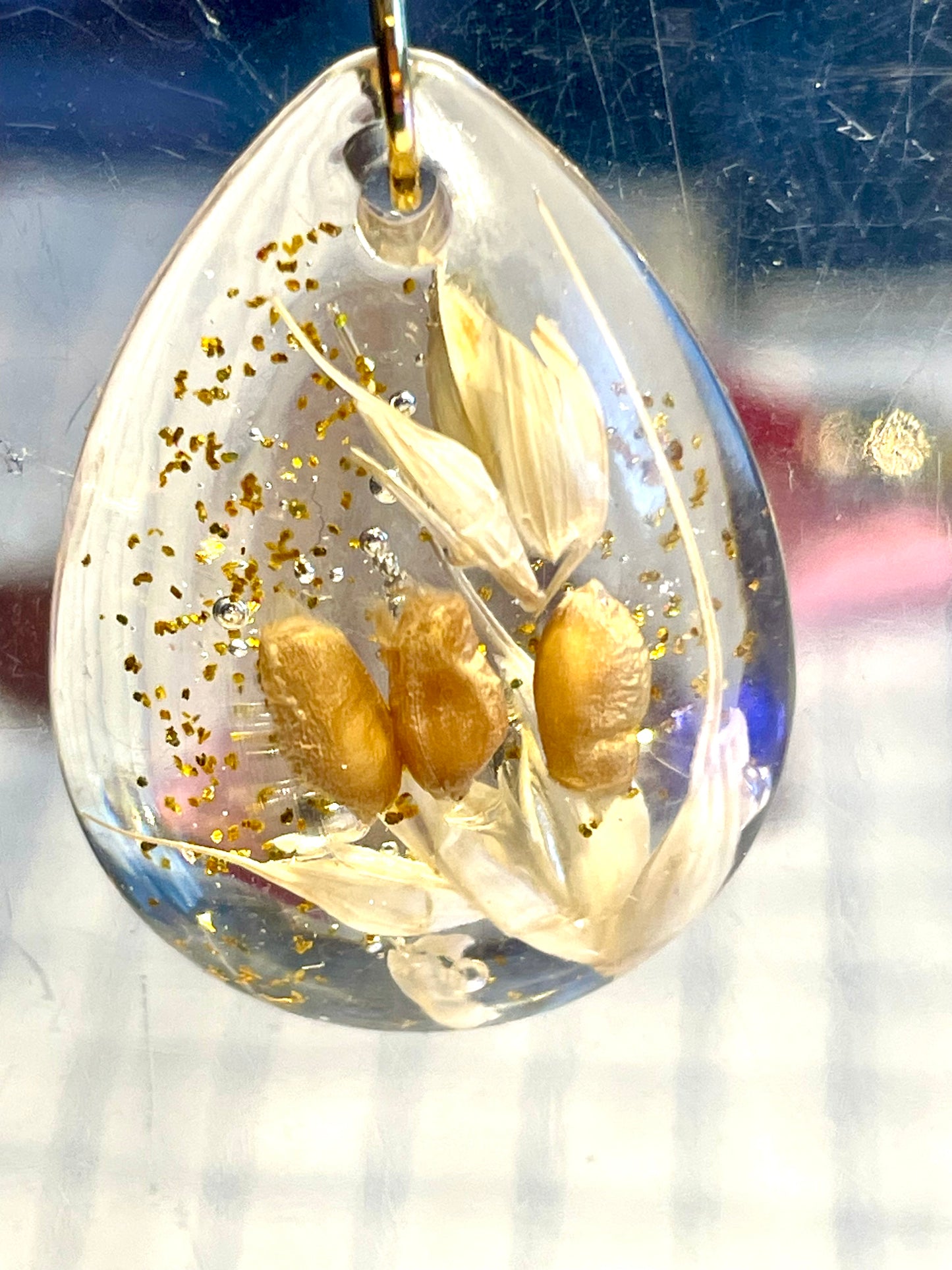 Collier pendentif goutte de Blé