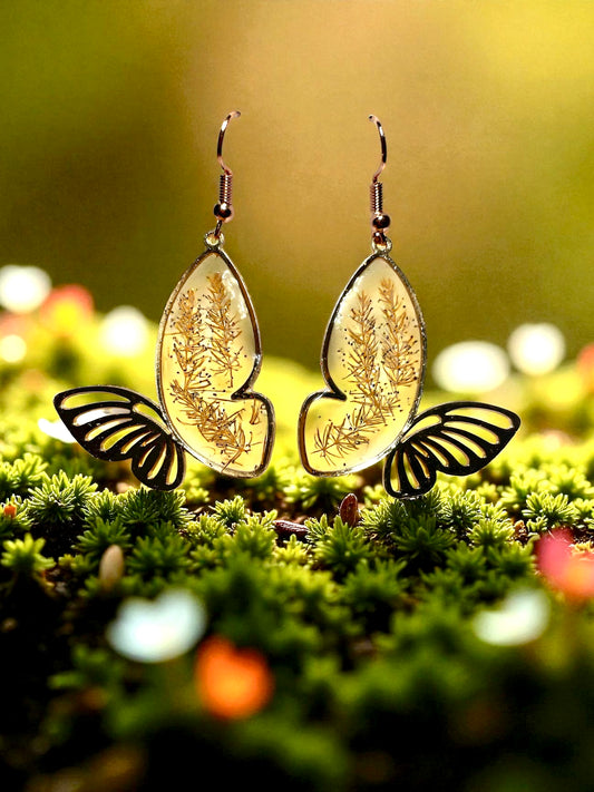 Boucles d’oreilles papillons Asparagus