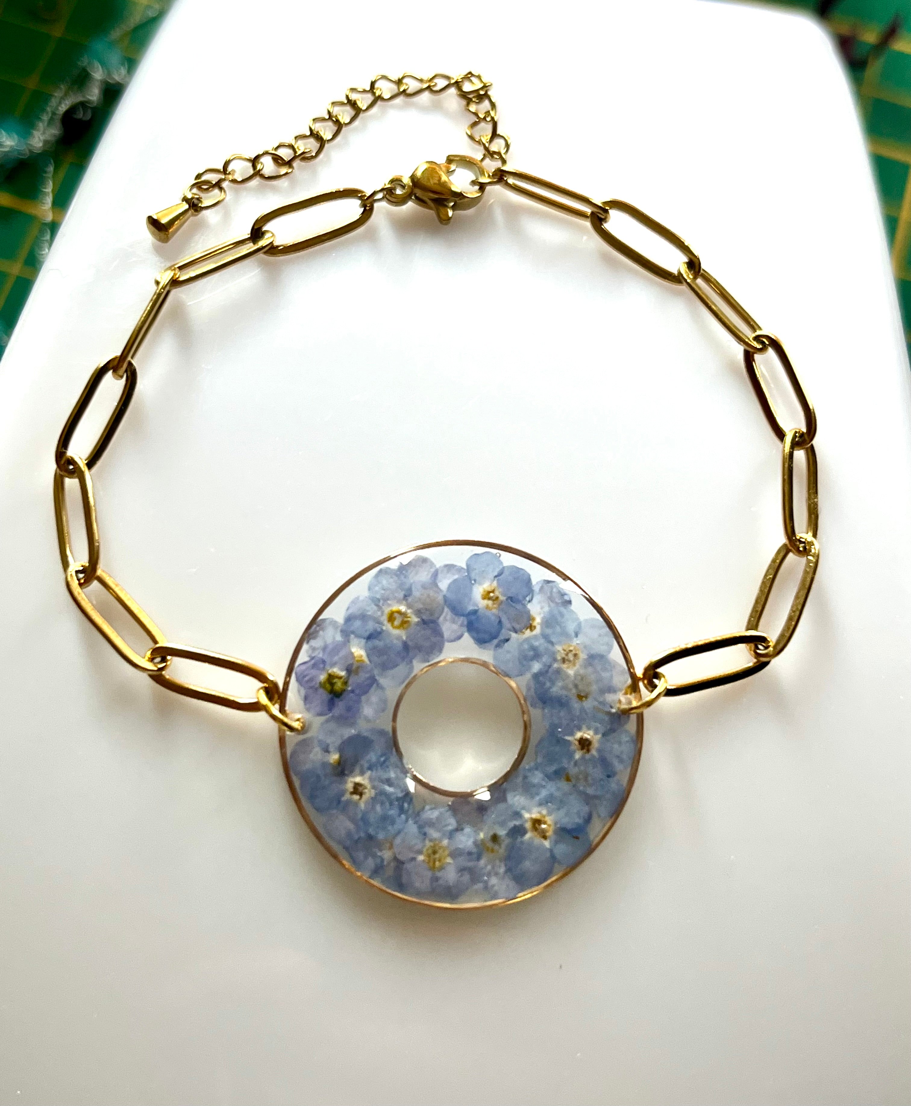Bracelet Couronne fleurie Miosotis