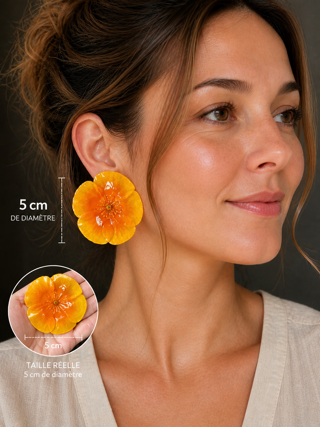 🌼 Boucles d’oreilles Fleurs de Pavot