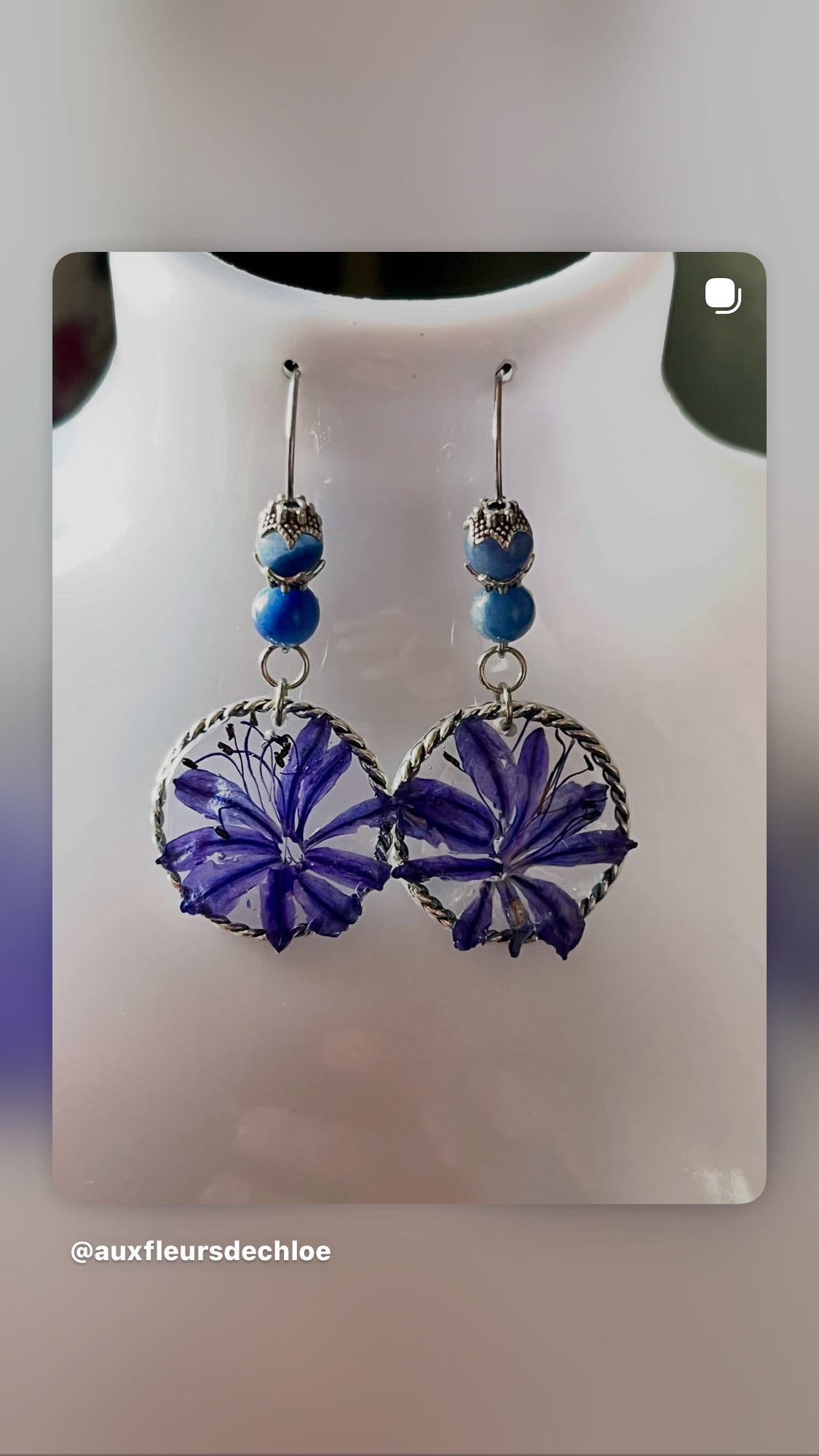 Boucles d’oreilles Agapanthe