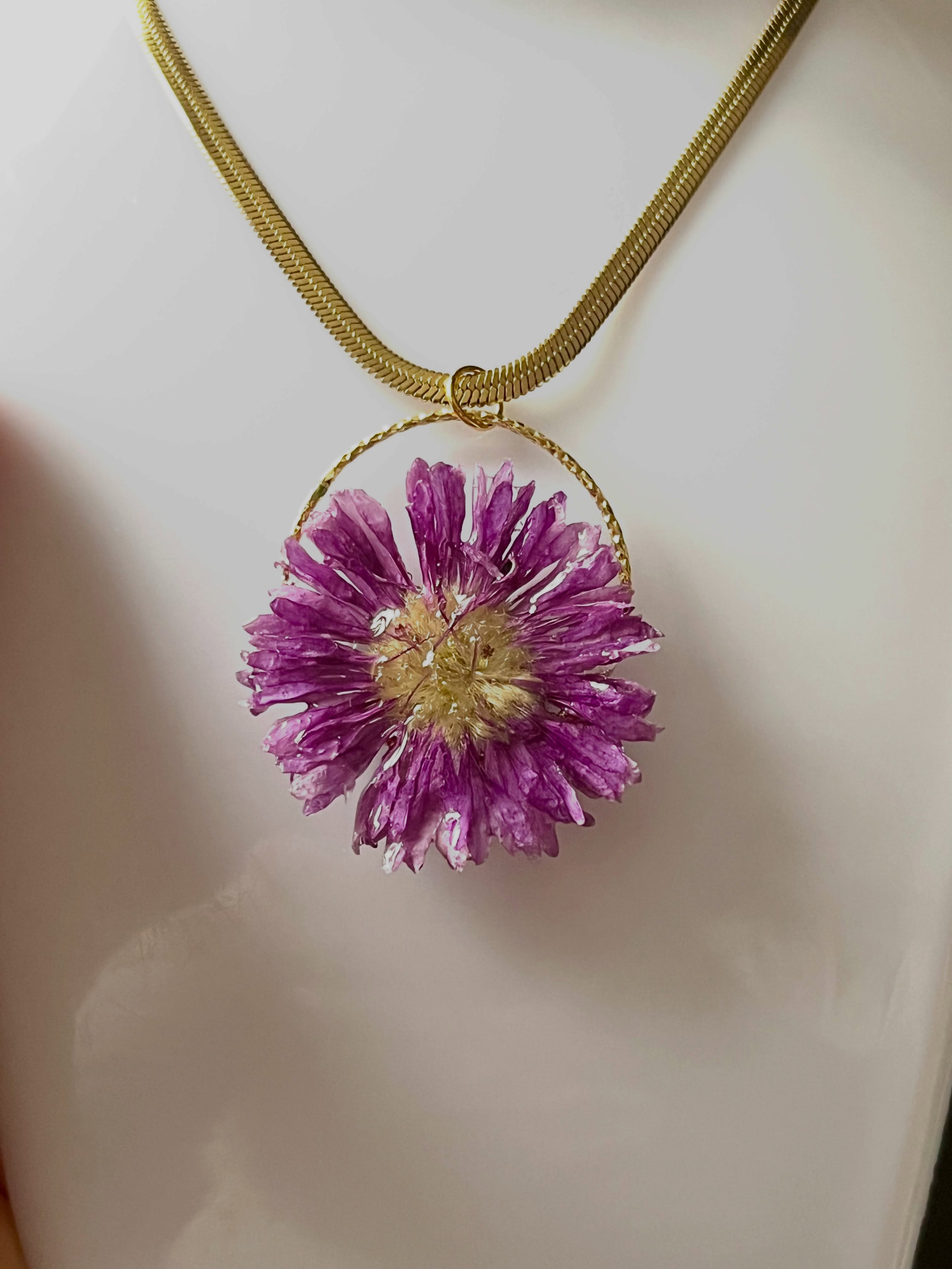 Collier éclat de Septembre Aster