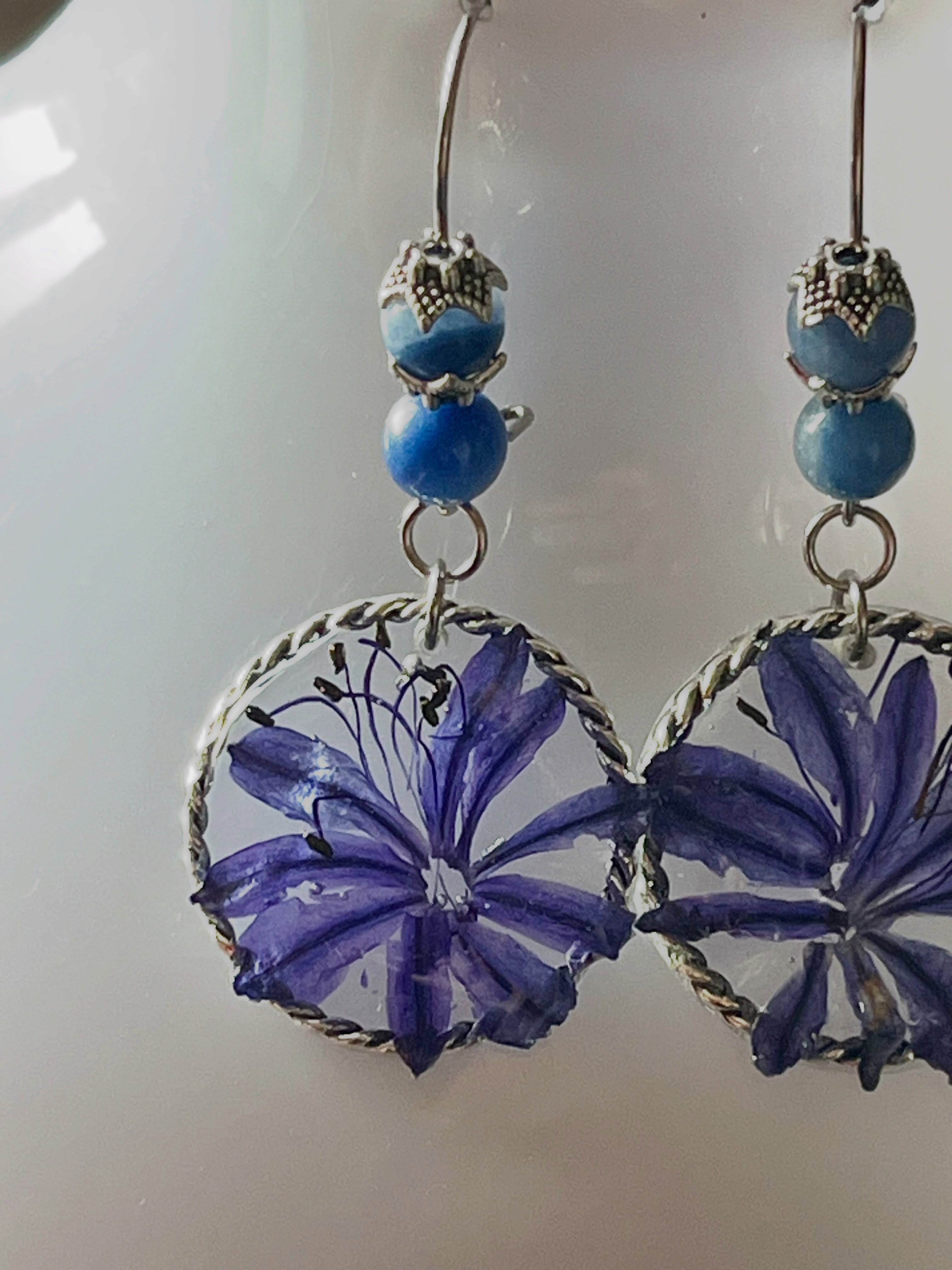 Boucles d’oreilles Agapanthe