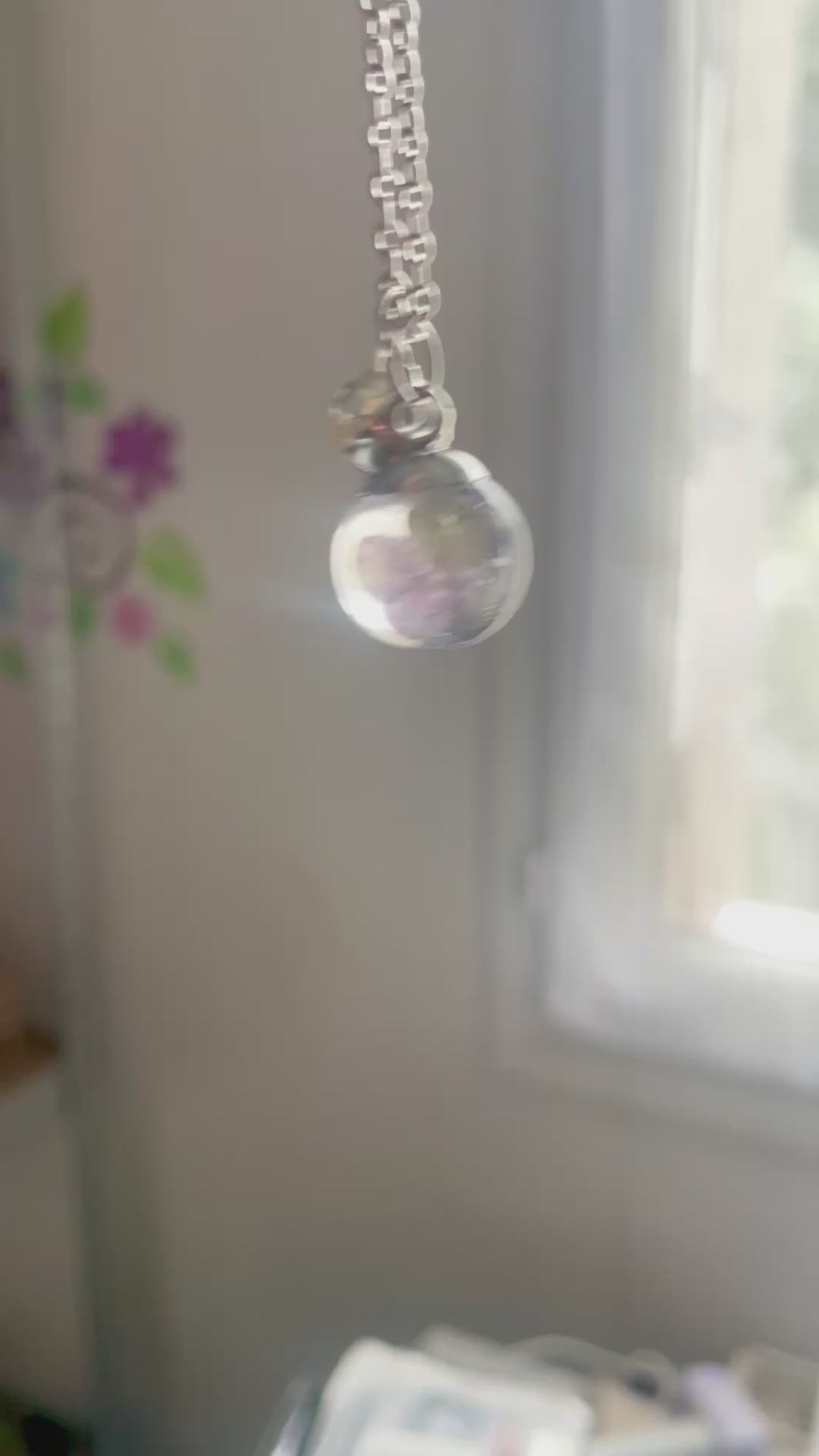Pregnant women's hydrangea ball necklace