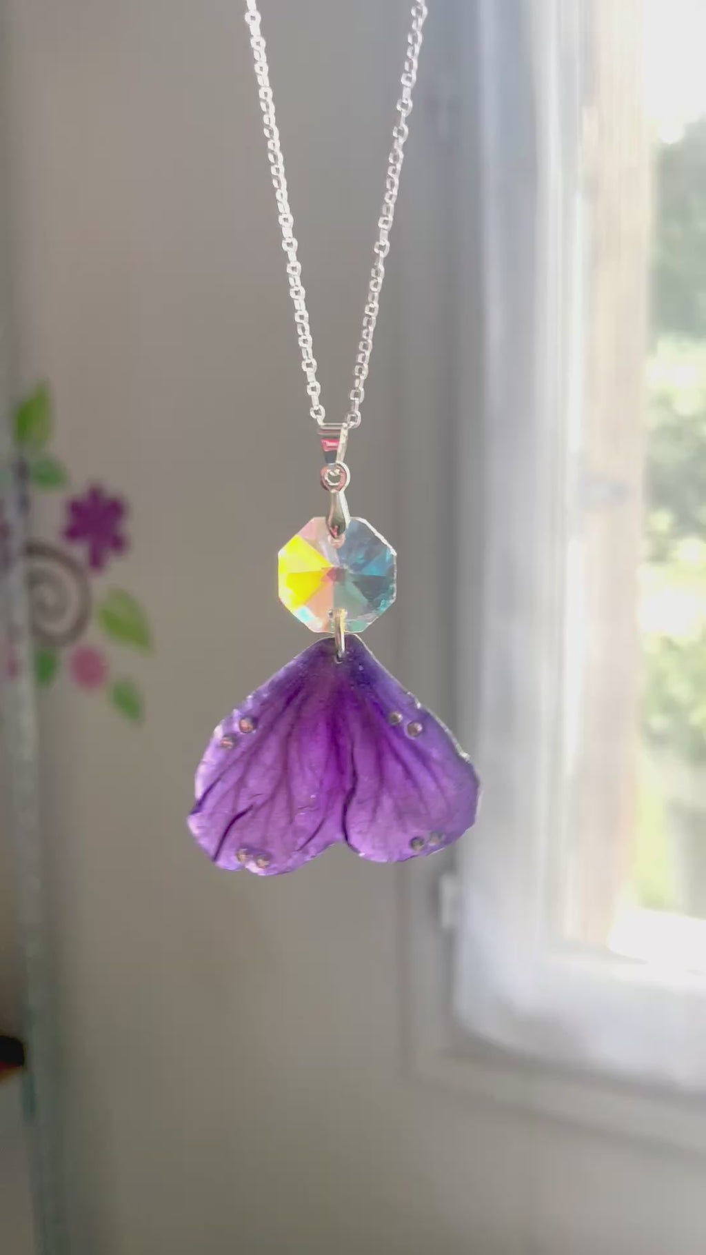 Collier pétale de Mauve Fantasia